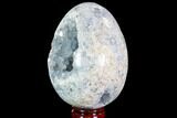 Crystal Filled Celestine (Celestite) Egg Geode #88282-2